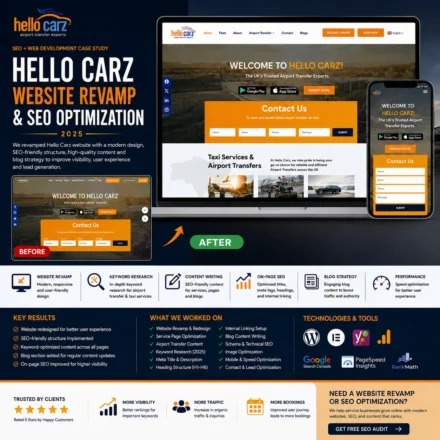 Hello Carz Website Revamp & SEO Optimization