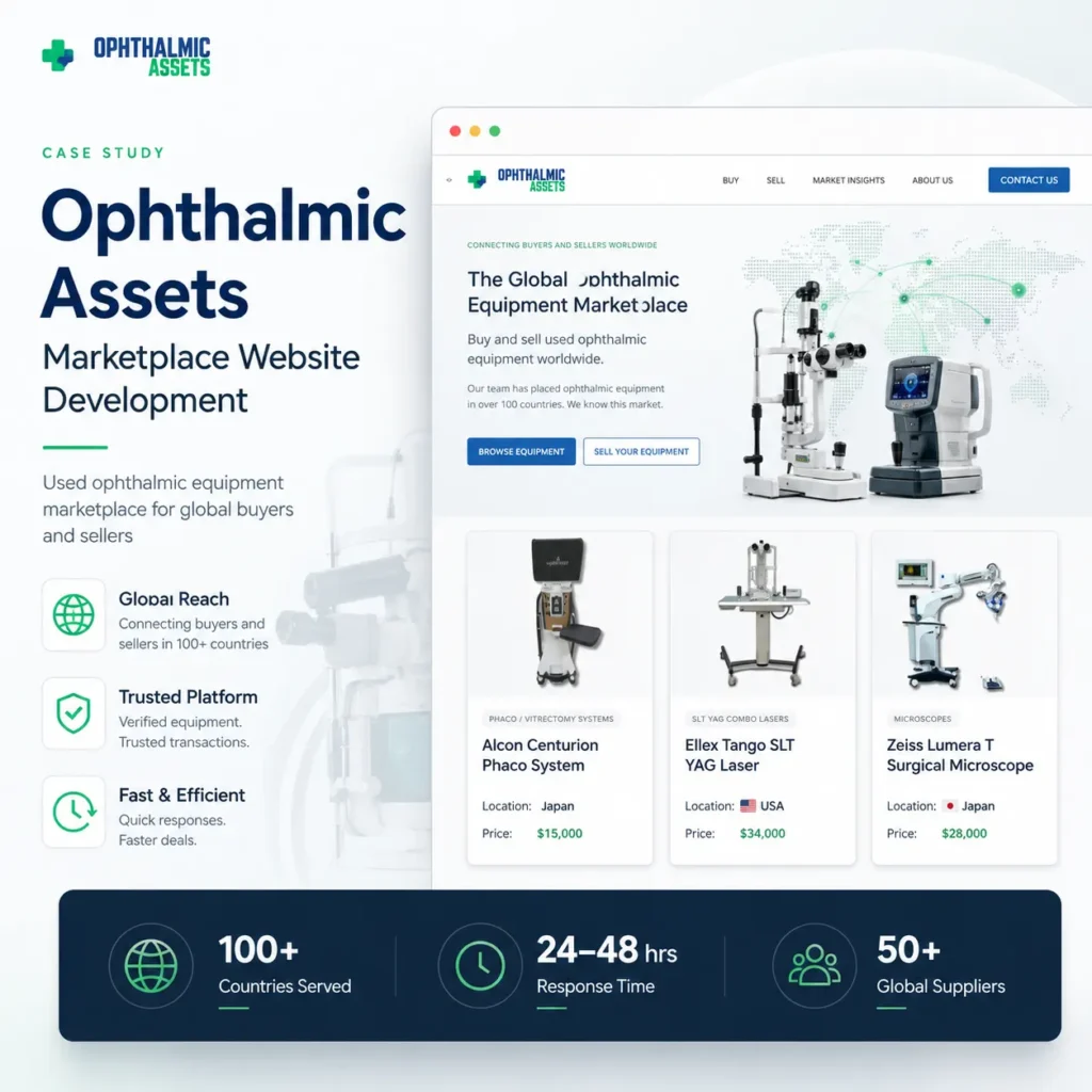 Ophthalmic Assets Marketplace Website Development