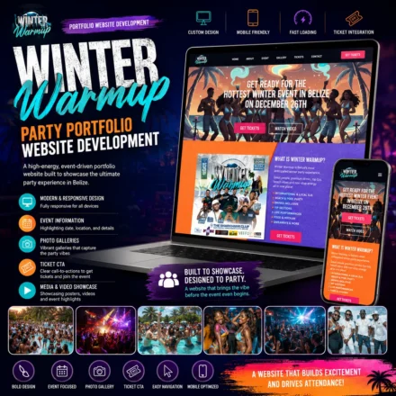 Winter Warmup Party Portfolio Website Development